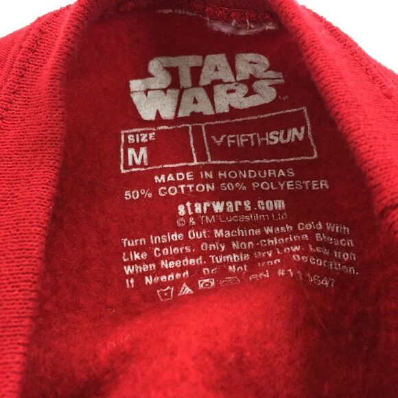 Star Wars Theme Christmas Sweatshirt Size Medium Womens Red Ginger Bread M - Picture 5 of 7